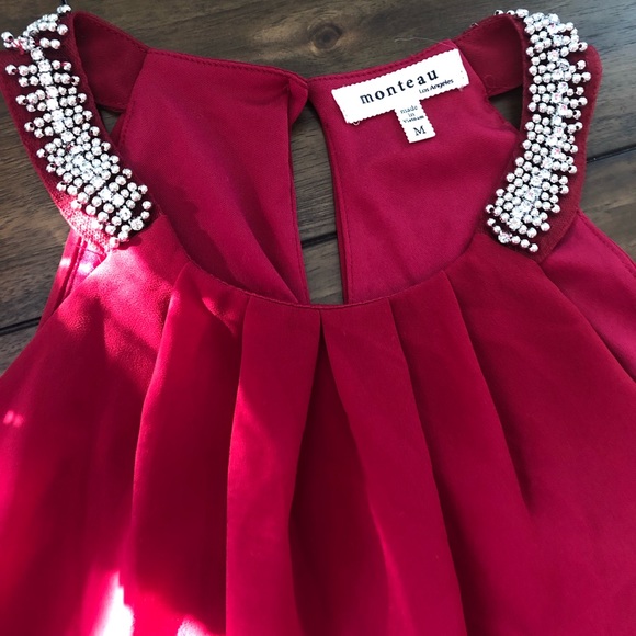Monteau Tops - Red Monteau Tank